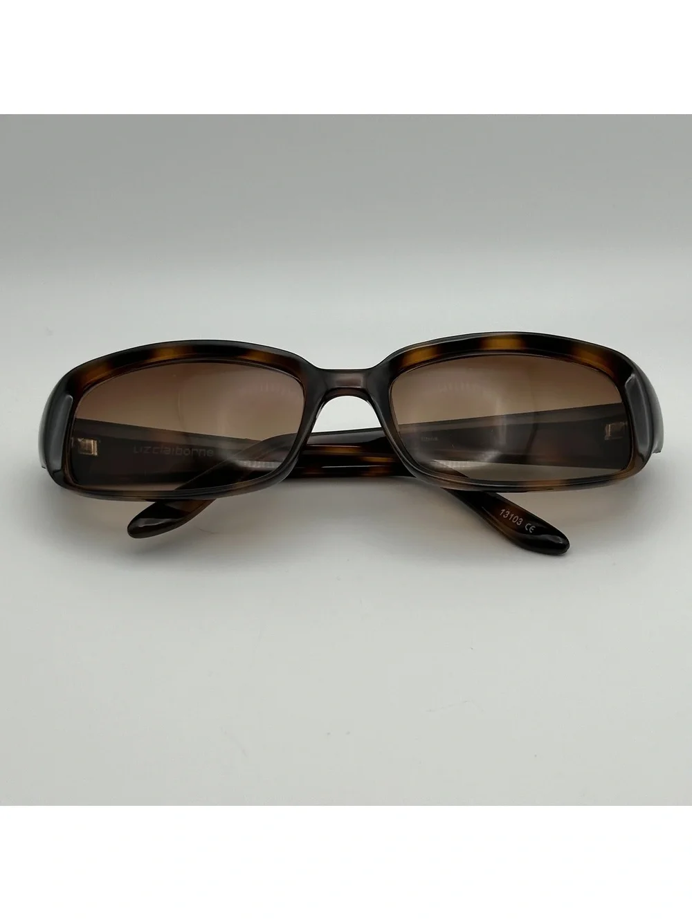 Liz Claiborne Brown Tortoise Rectangular Sunglasses